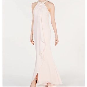 Calvin Klein pink pearl gown